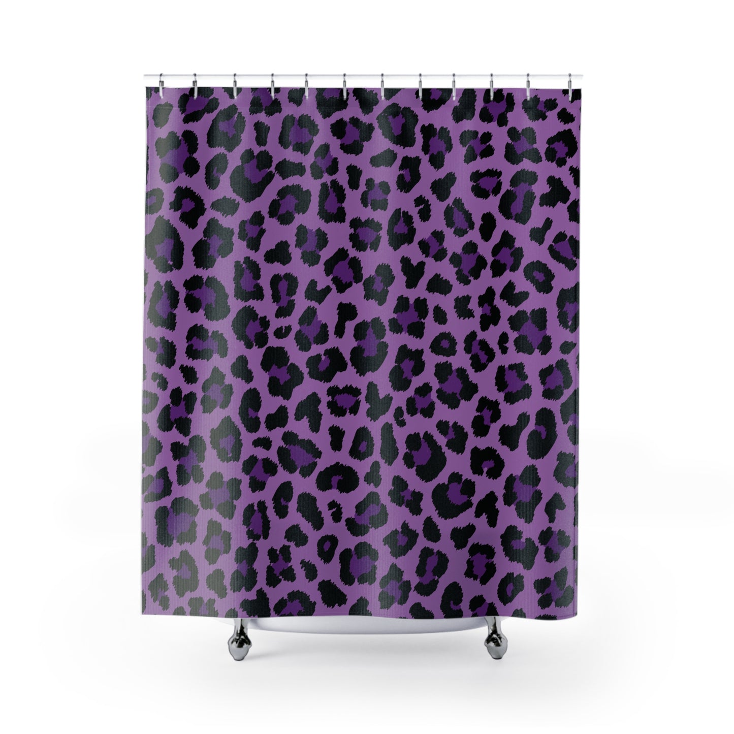 Purple Leopard Spots Cheetah Animal Print Shower Curtain