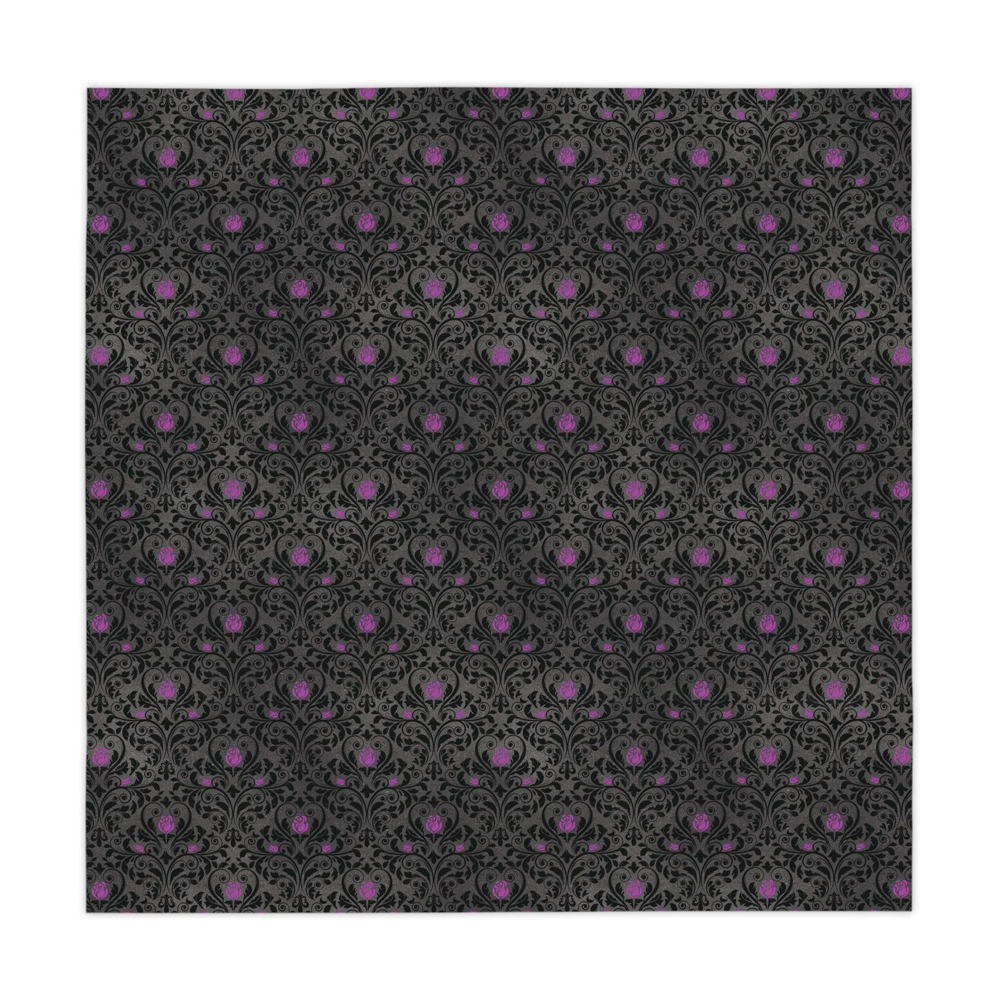 Victorian Goth Damask Purple and Black Halloween Tablecloth | lovevisionkarma.com