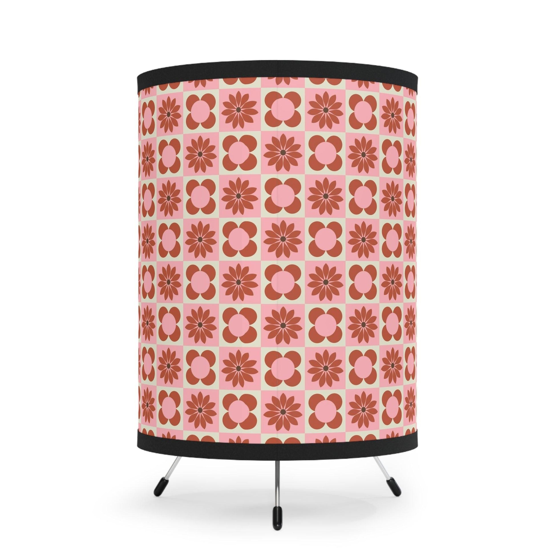 Retro 50s 60s Mid Century Mod Pink & Red Tabletop Accent Lamp | lovevisionkarma.com