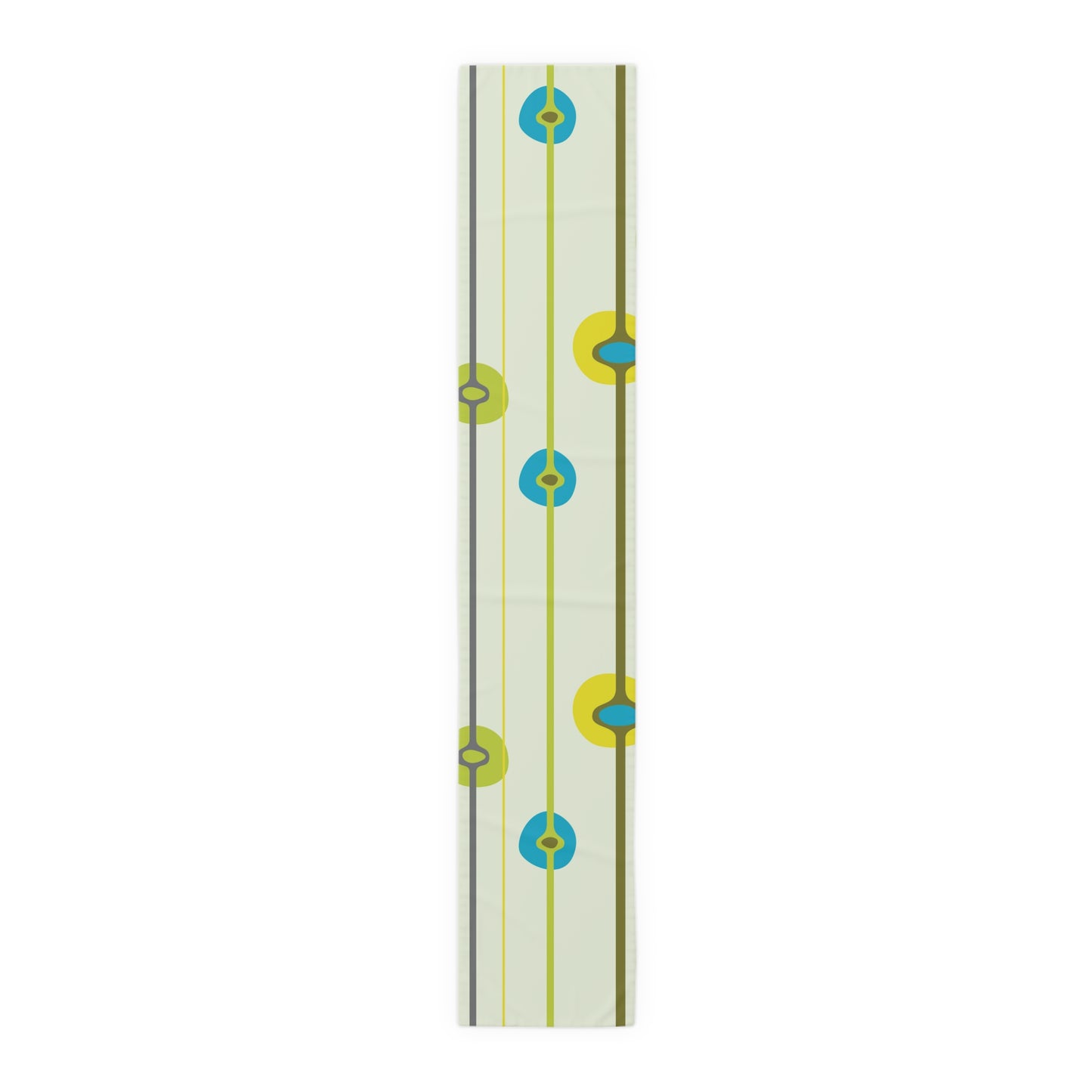 Mid Century Table Runner Abstract MCM Green/Blue Retro Table Linens