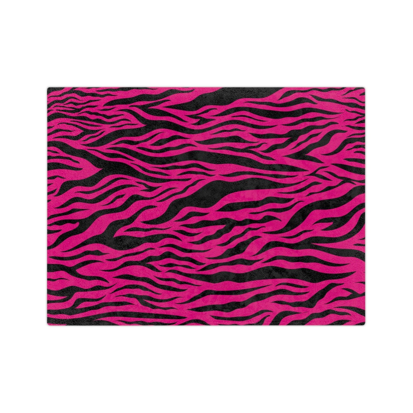 Pink Tiger Stripe Animal Print Velveteen Minky Blanket | lovevisionkarma.com