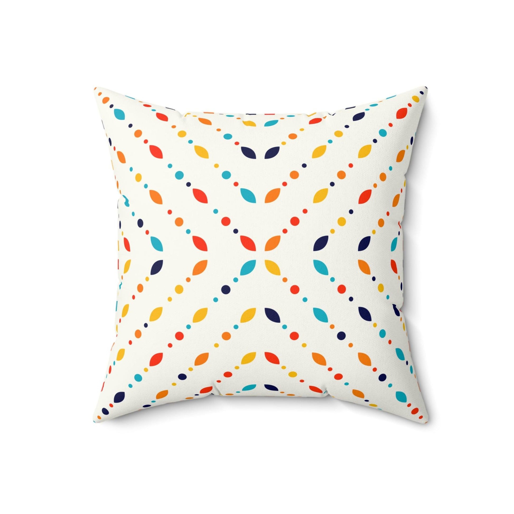 Retro Mid Century Modern Minimalist Colorful Pillow | lovevisionkarma.com