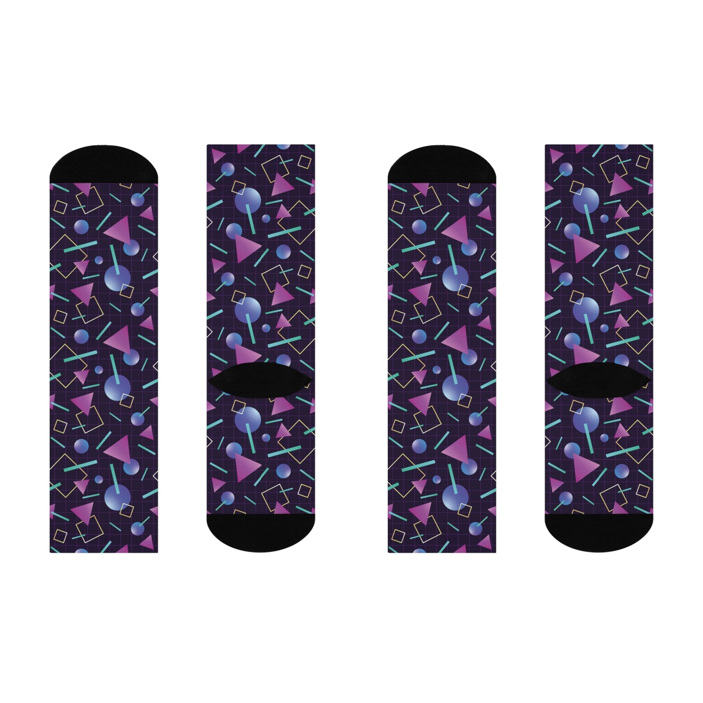 Retro 80s 90s Vaporwave Aesthetic Cushioned Crew Unisex Socks