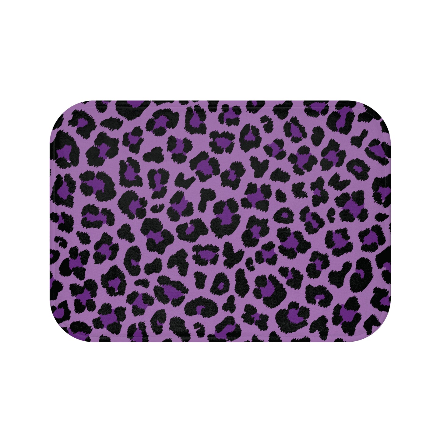 Purple Leopard Spots Animal Print Cheetah Bath Mat