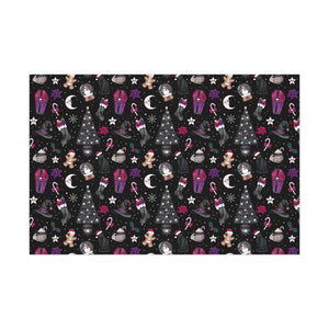 Kitschy Goth Christmas, Creepmas Whimsigoth Black Eco-friendly Gift Wrap