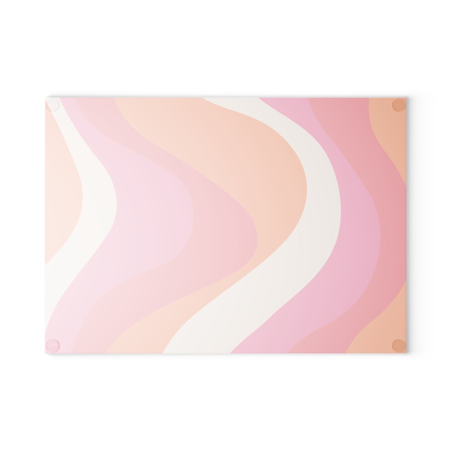 Retro 60s Groovy Hippie Swirl MCM Pink & Orange Glass Cutting Board