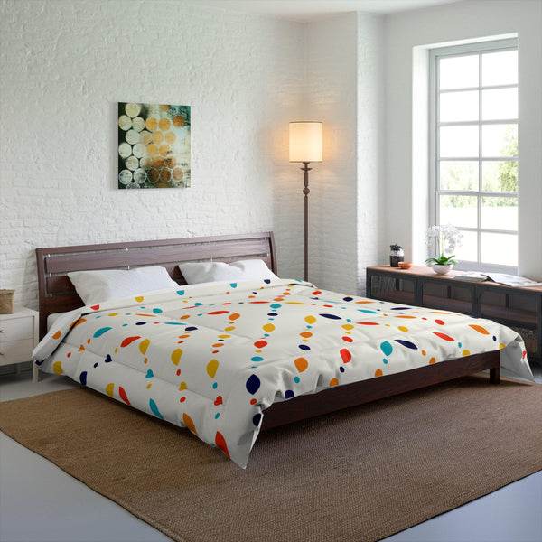 Retro Mid Century Mod Minimalist Colorful Comforter | lovevisionkarma.com