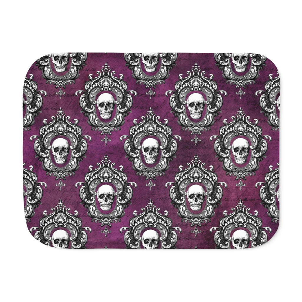 Goth Pink Skull Damask Halloween Glam Goth Black Throw Pillow