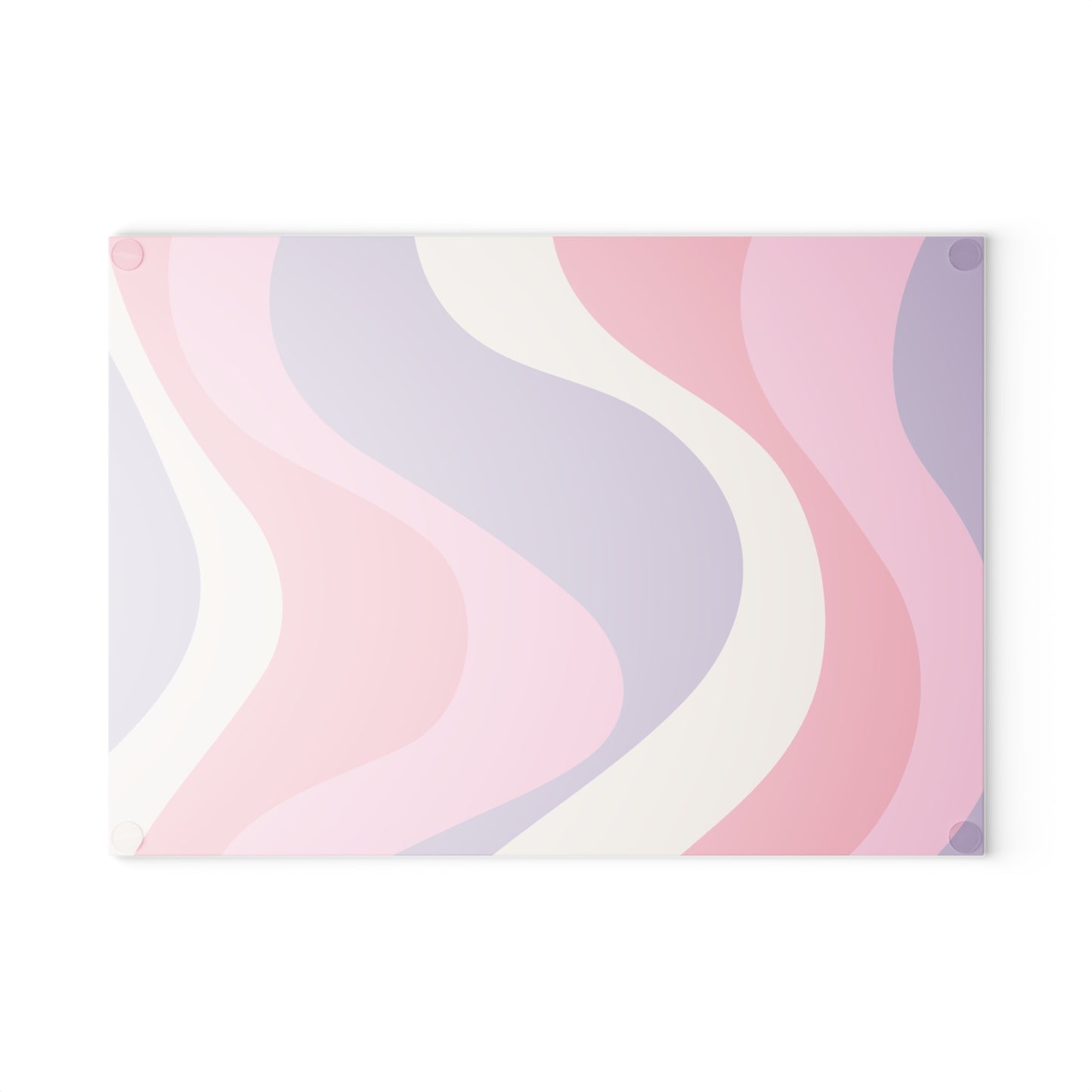 Retro 60s Groovy Hippie Swirl MCM Pink & Purple Glass Cutting Board