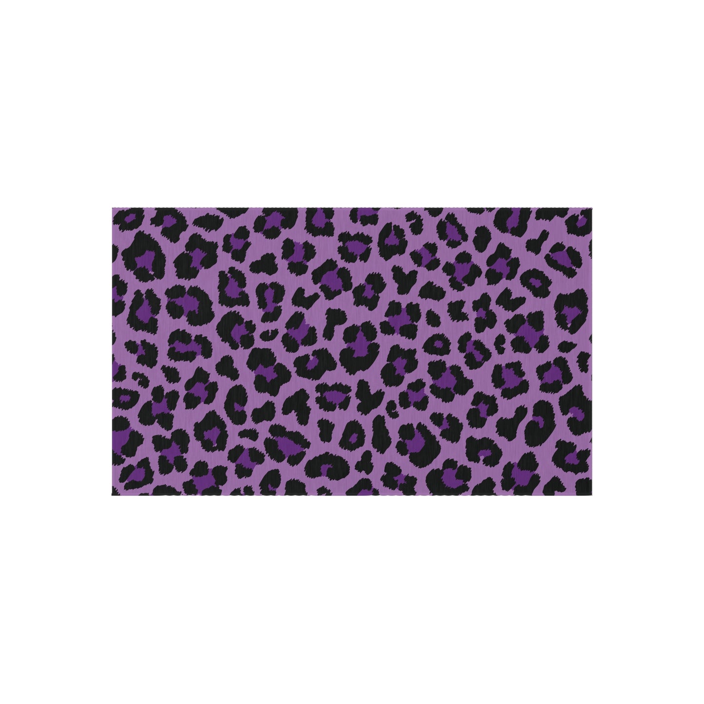 Purple Leopard Cheetah Animal Print Indoor/Outdoor Accent Rug