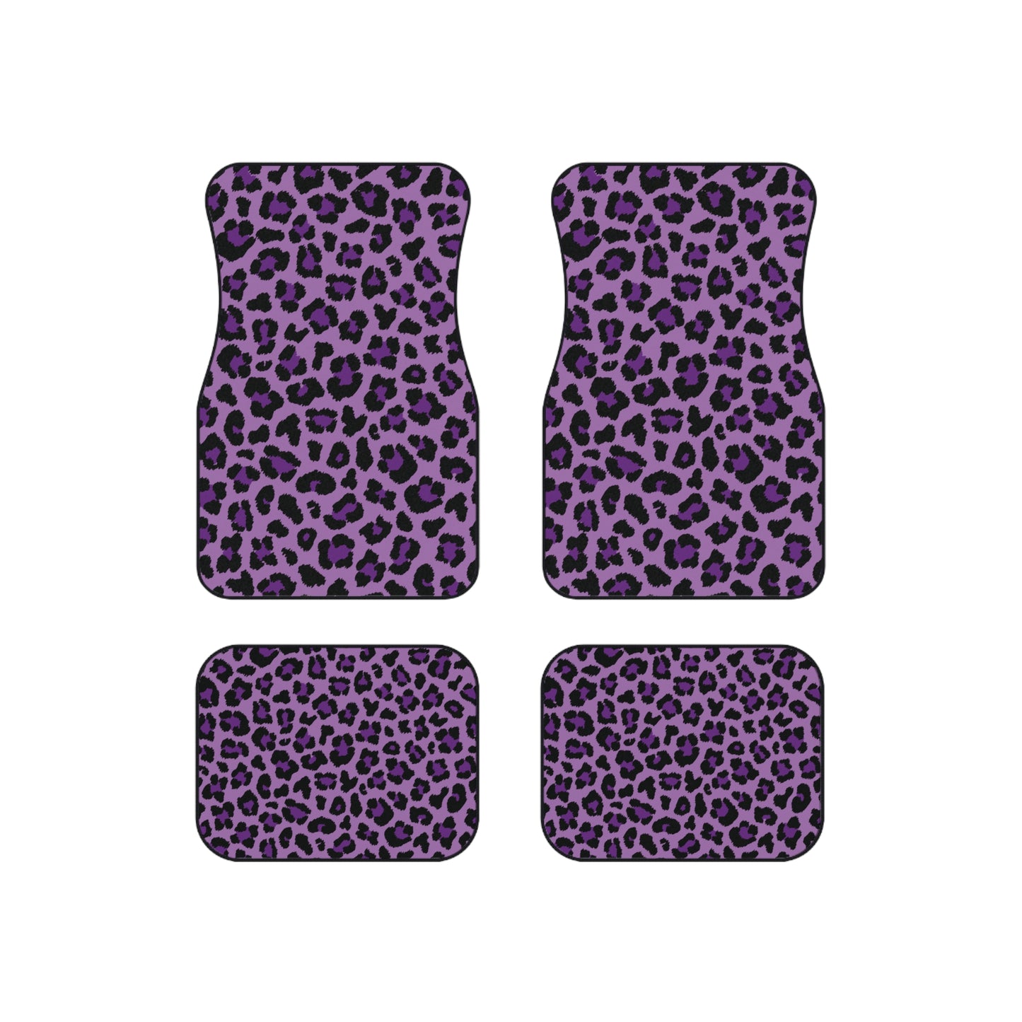 Purple Leopard Cheetah Spots Animal Print Car Mats (Set of 4)