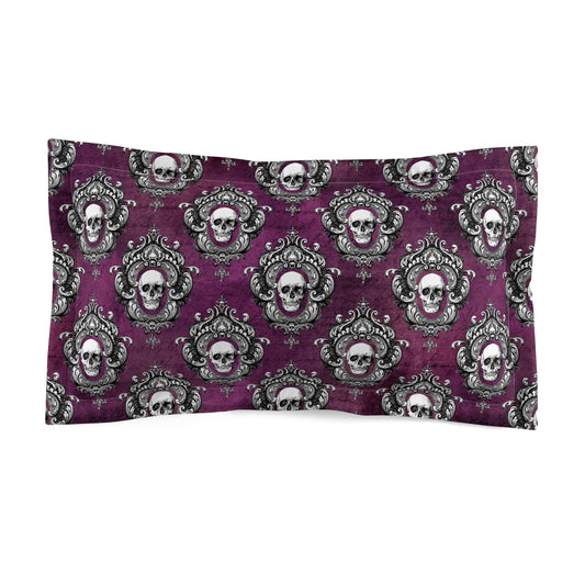 Victorian Goth Inspired Skulls Dark Academia Glam Goth Purple Pillow Sham