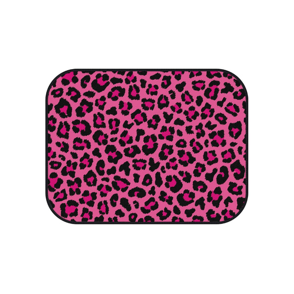 Pink Leopard Cheetah Animal Print Car Mats (Set of 4)