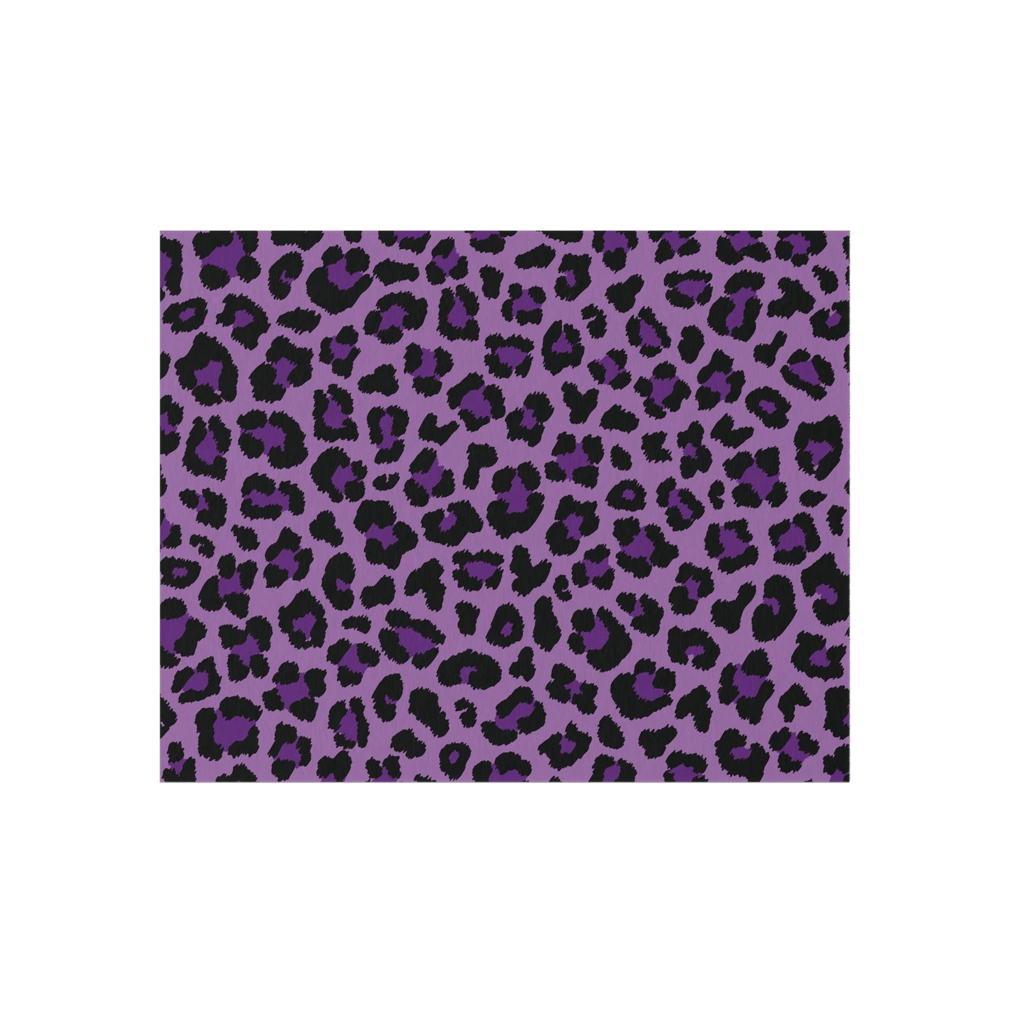 Purple Leopard Cheetah Animal Print Indoor/Outdoor Accent Rug