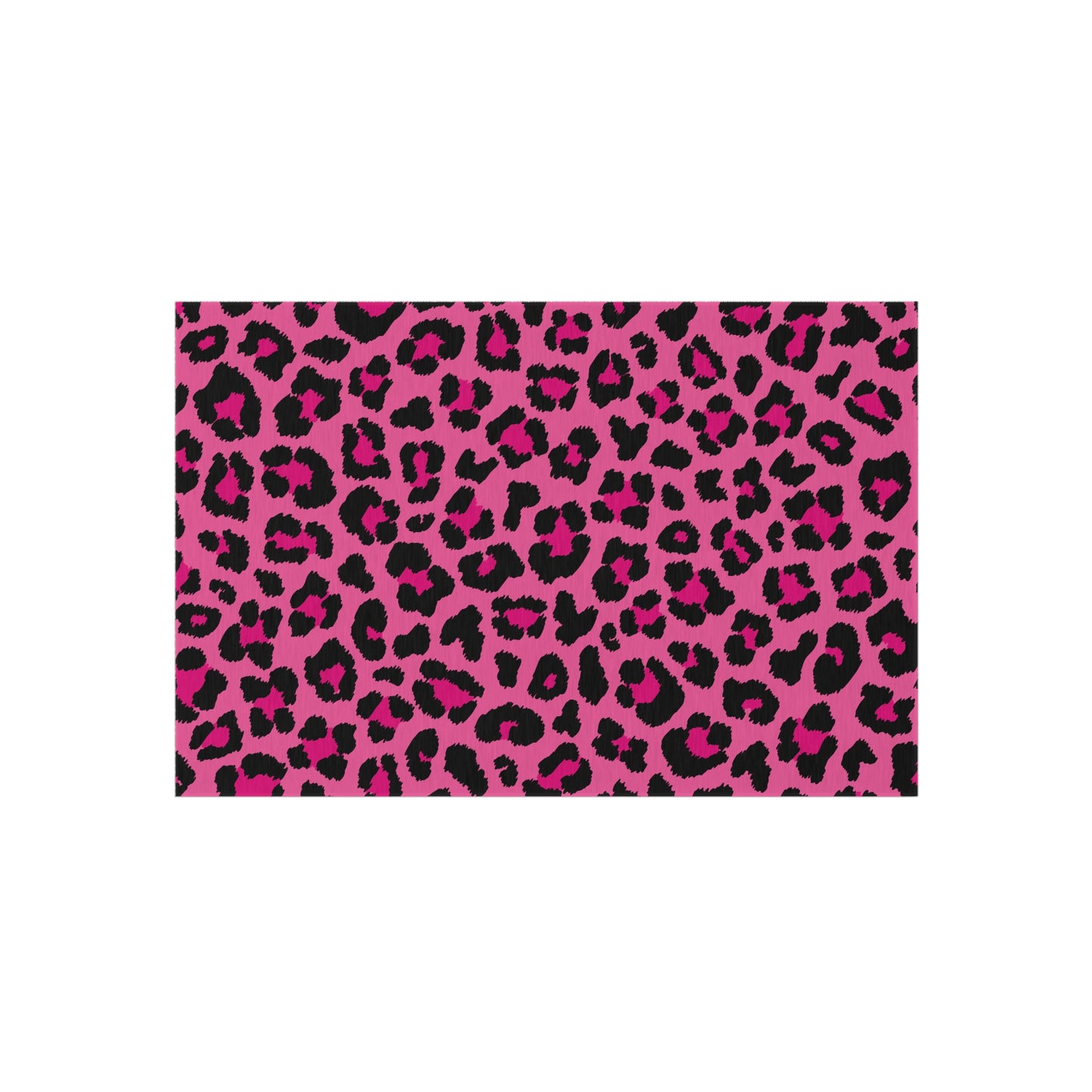 Pink Leopard Cheetah Animal Print Indoor/Outdoor Accent Rug