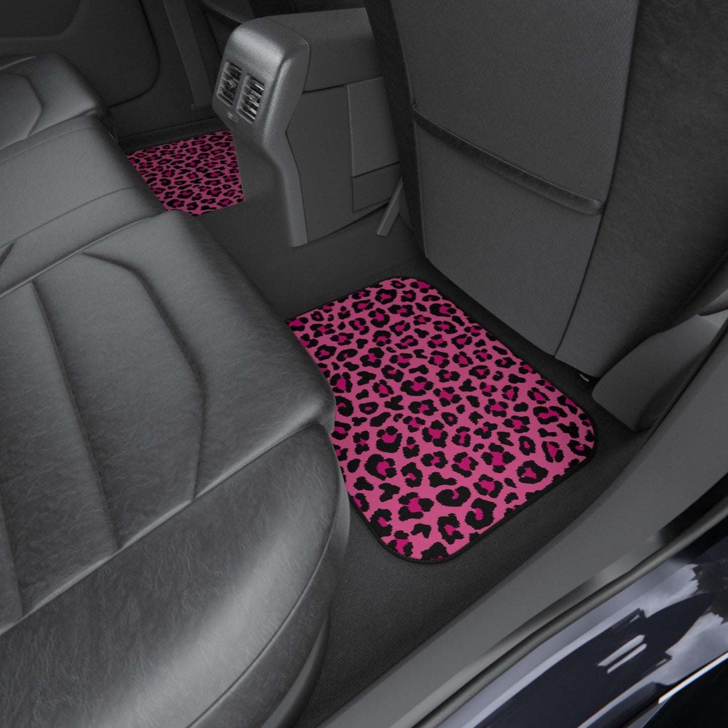 Pink Leopard Cheetah Animal Print Car Mats (Set of 4) | lovevisionkarma.com