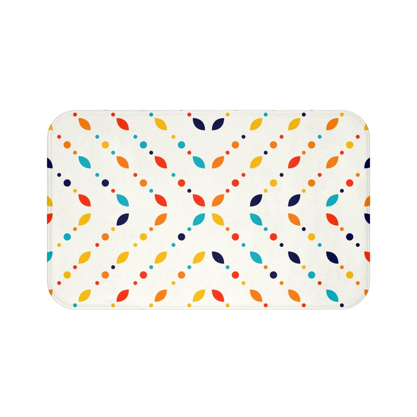 Retro Mid Century Modern Minimalistic Colorful Bath Mat | lovevisionkarma.com