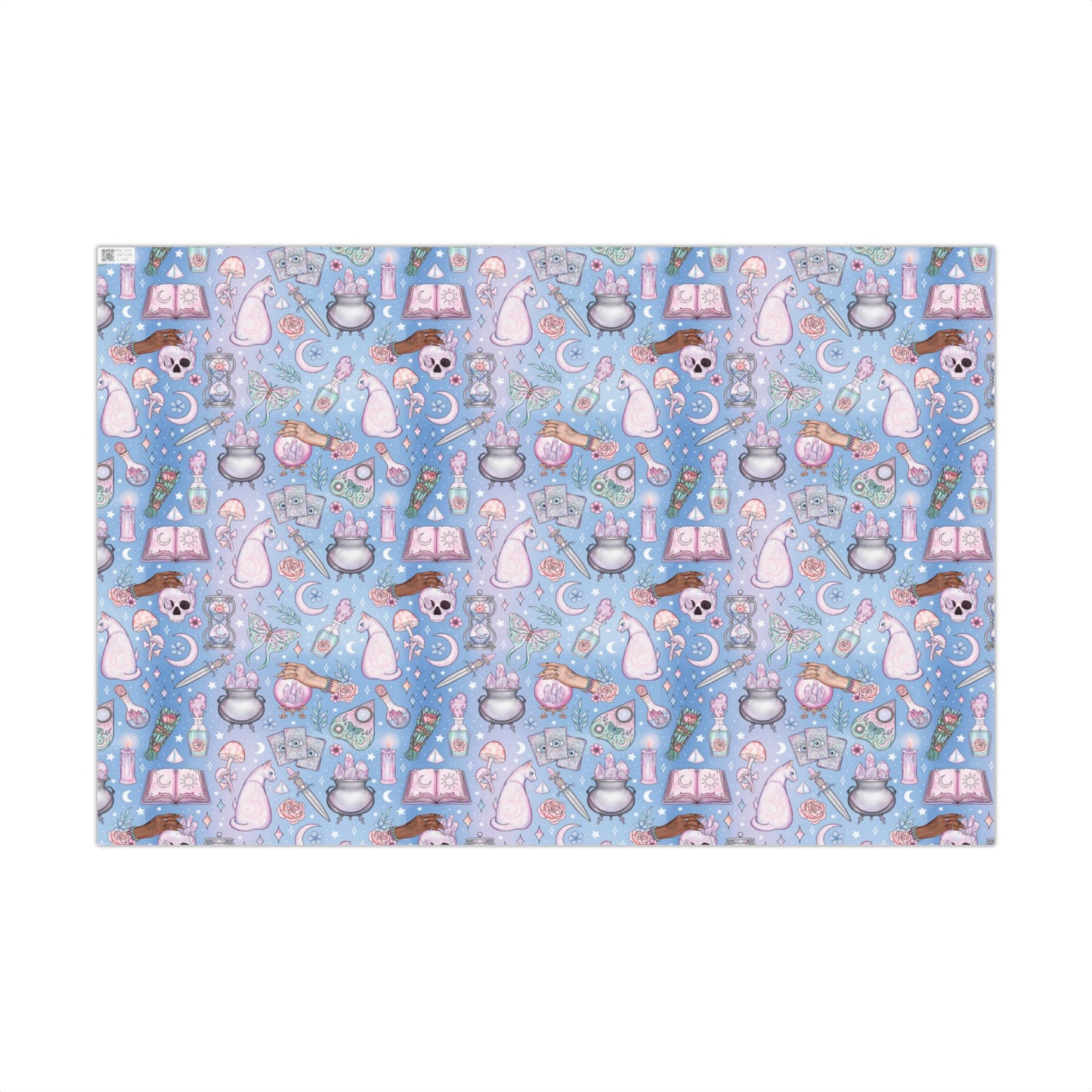 Kawaii Pastel Goth, Witchy Whimsigoth Blue Eco-Friendly Gift Wrap