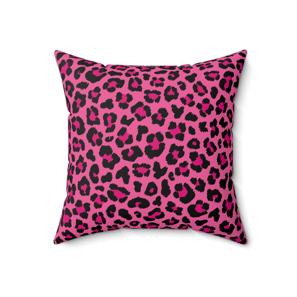 Pink Leopard Cheetah Animal Print Pillow