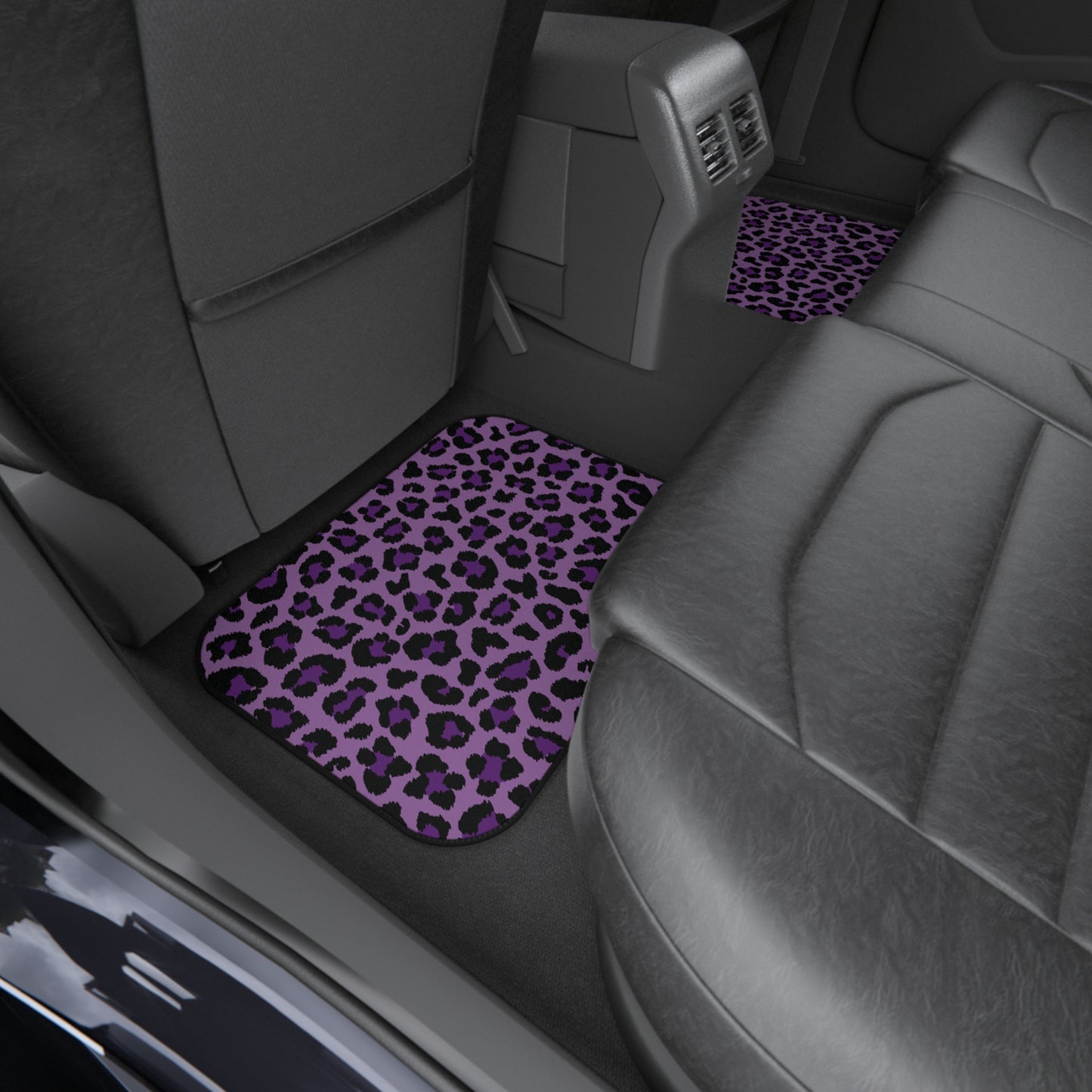 Purple Leopard Cheetah Spots Animal Print Car Mats (Set of 4)