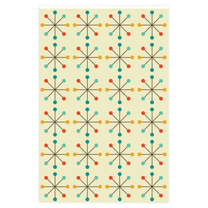 Vintage 1950s Christmas Wrapping Paper, Mid Century Modern Retro