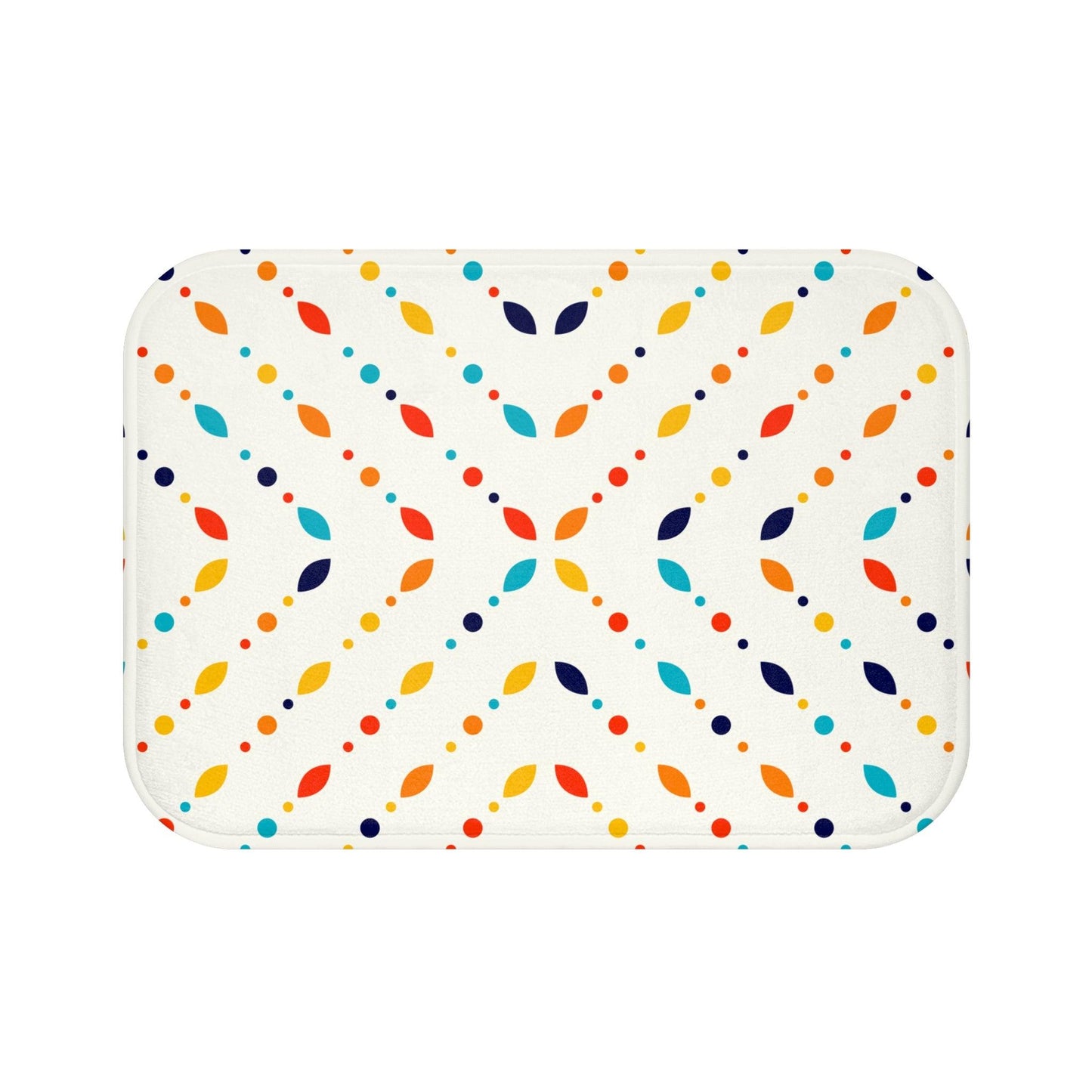 Retro Mid Century Modern Minimalistic Colorful Bath Mat | lovevisionkarma.com