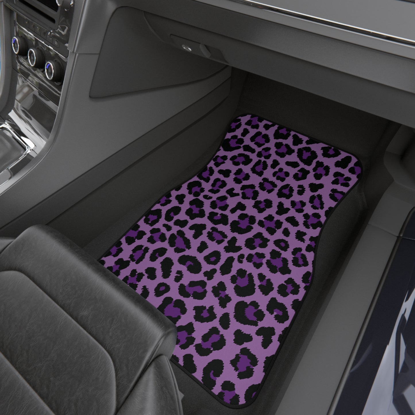 Purple Leopard Cheetah Spots Animal Print Car Mats (Set of 4)