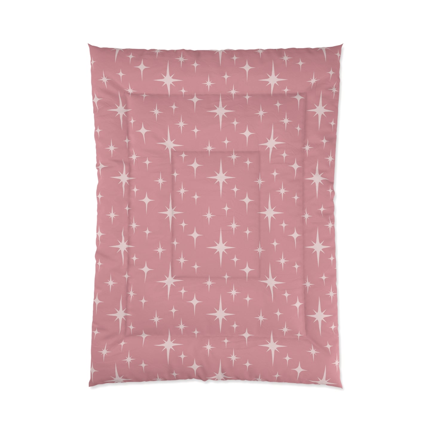 Retro 50s Atomic Starburst Mid Century Modern Pink Comforter