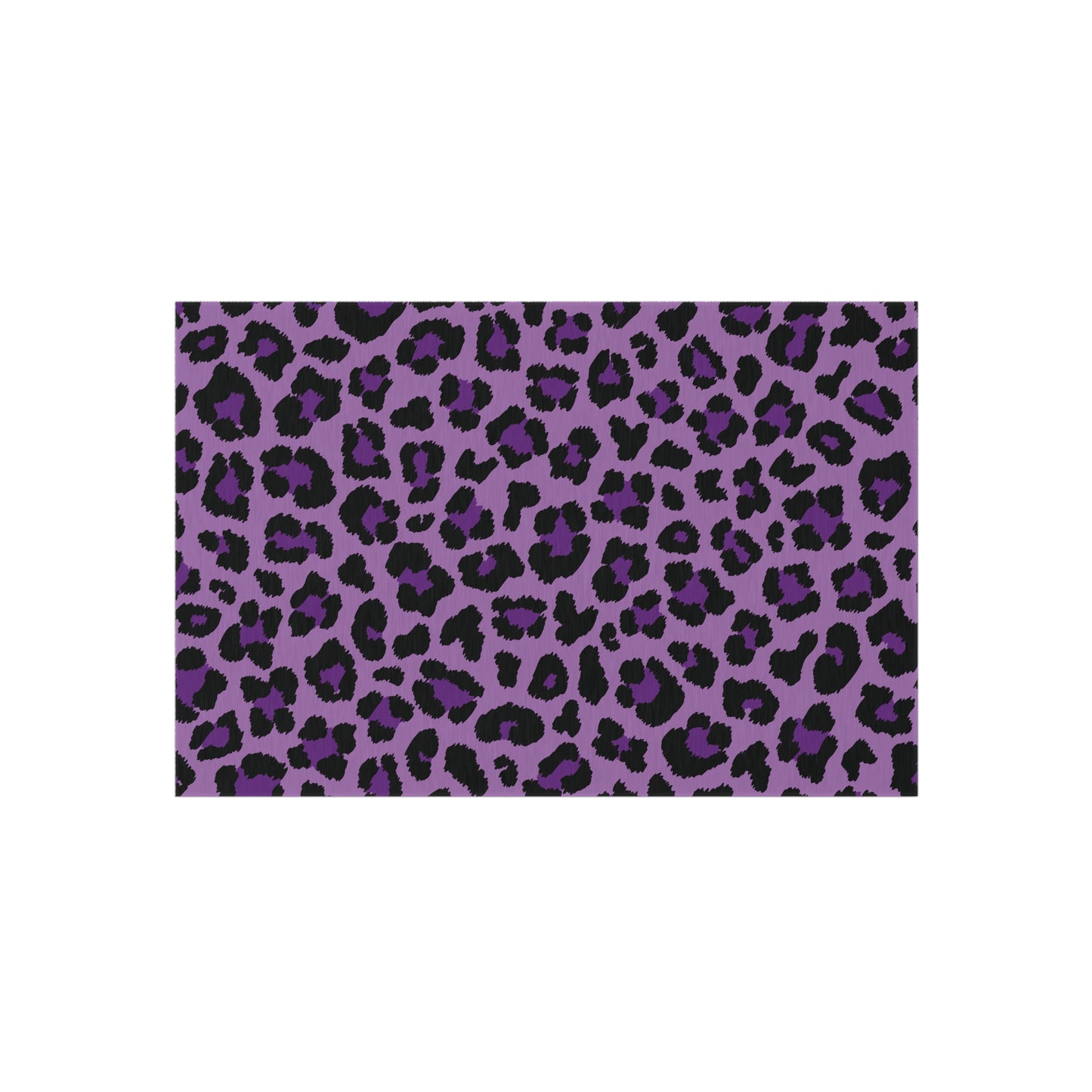 Purple Leopard Cheetah Animal Print Indoor/Outdoor Accent Rug