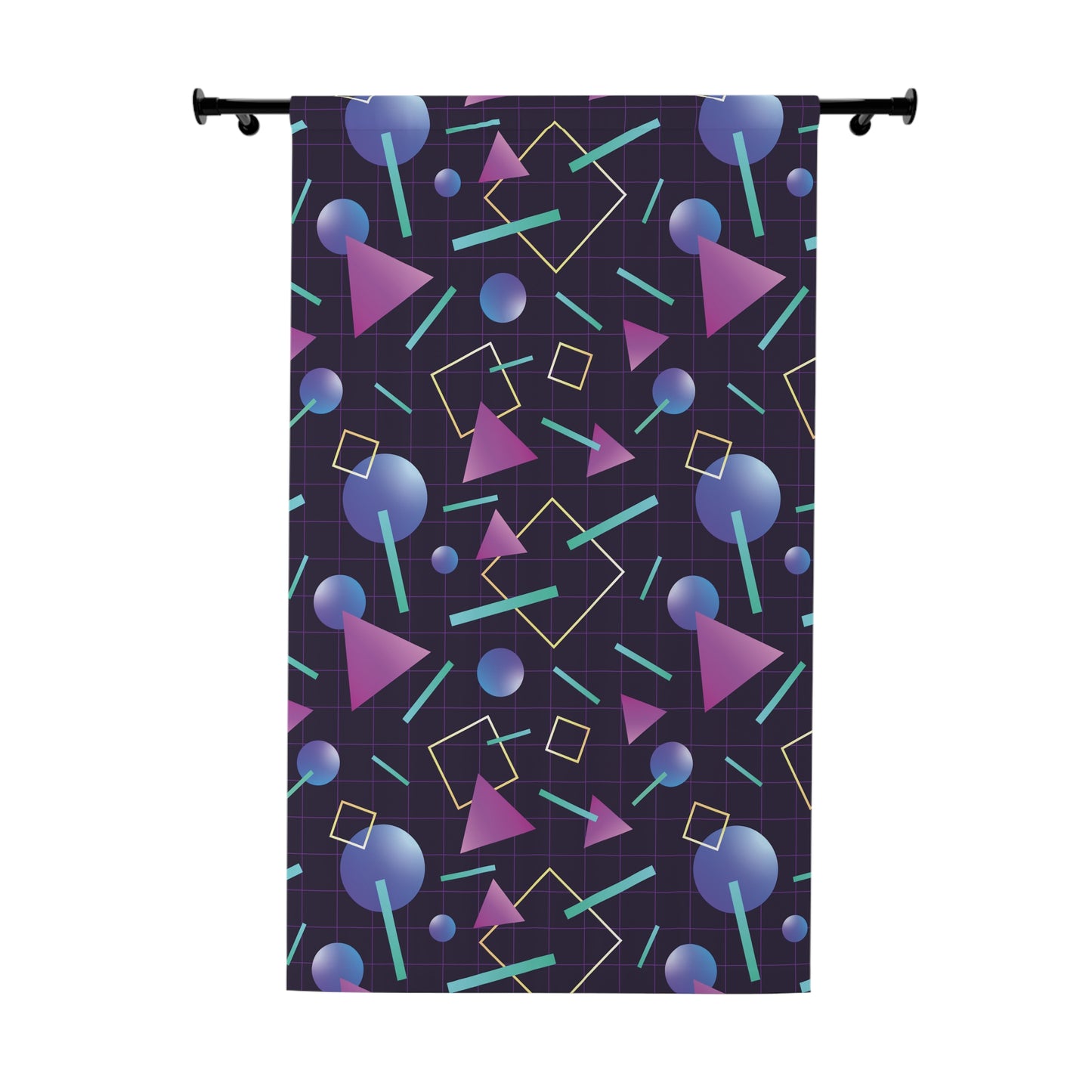 Retro 80s 90s Vaporwave Aesthetic Purple & Indigo Blackout Window Curtain