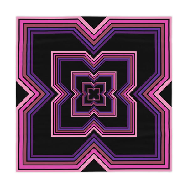 Retro 80s 90s Vaporwave Aesthetic Pink, Purple & Black Tablecloth