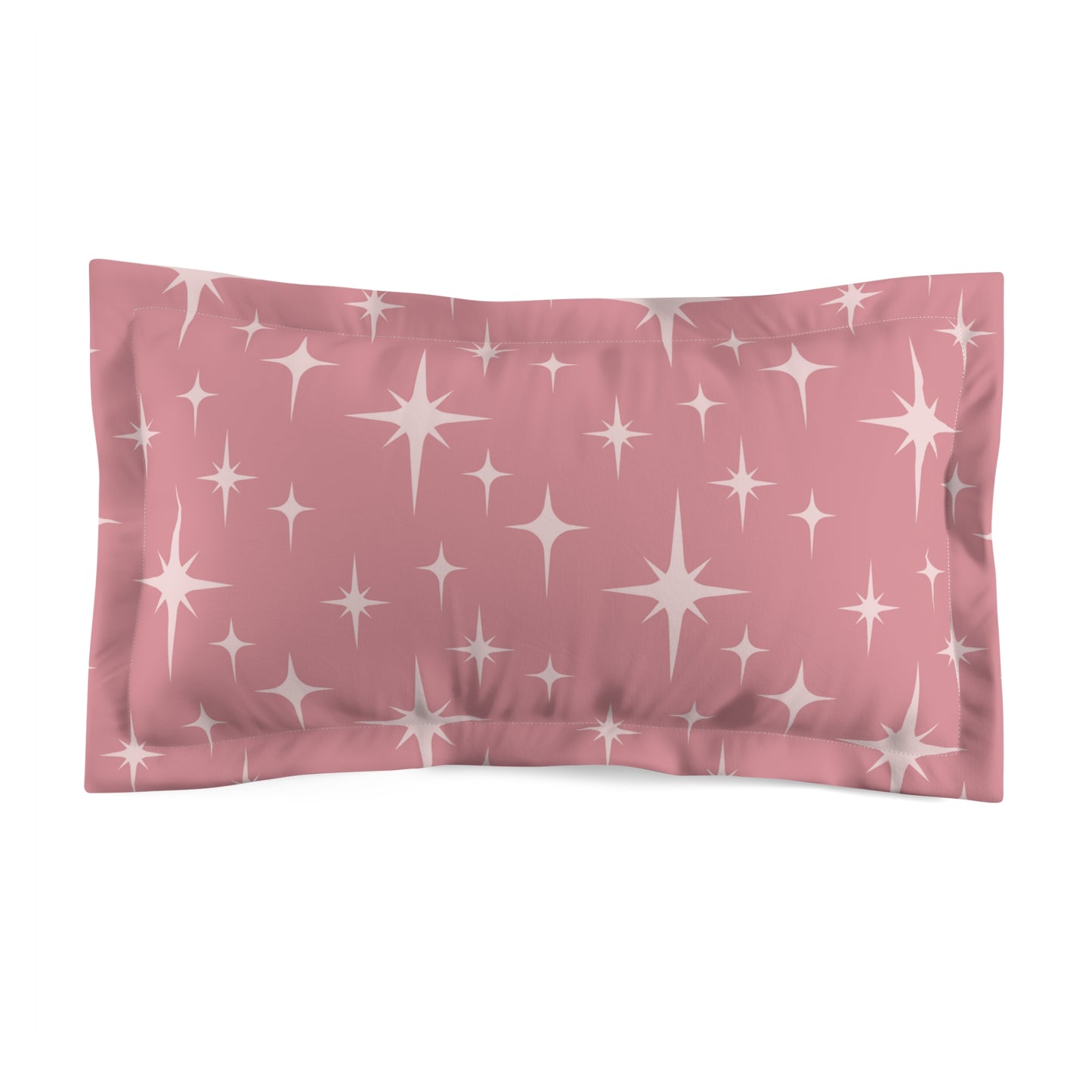 Retro 50s Atomic Starburst Mid Century Modern Pink Pillow Sham