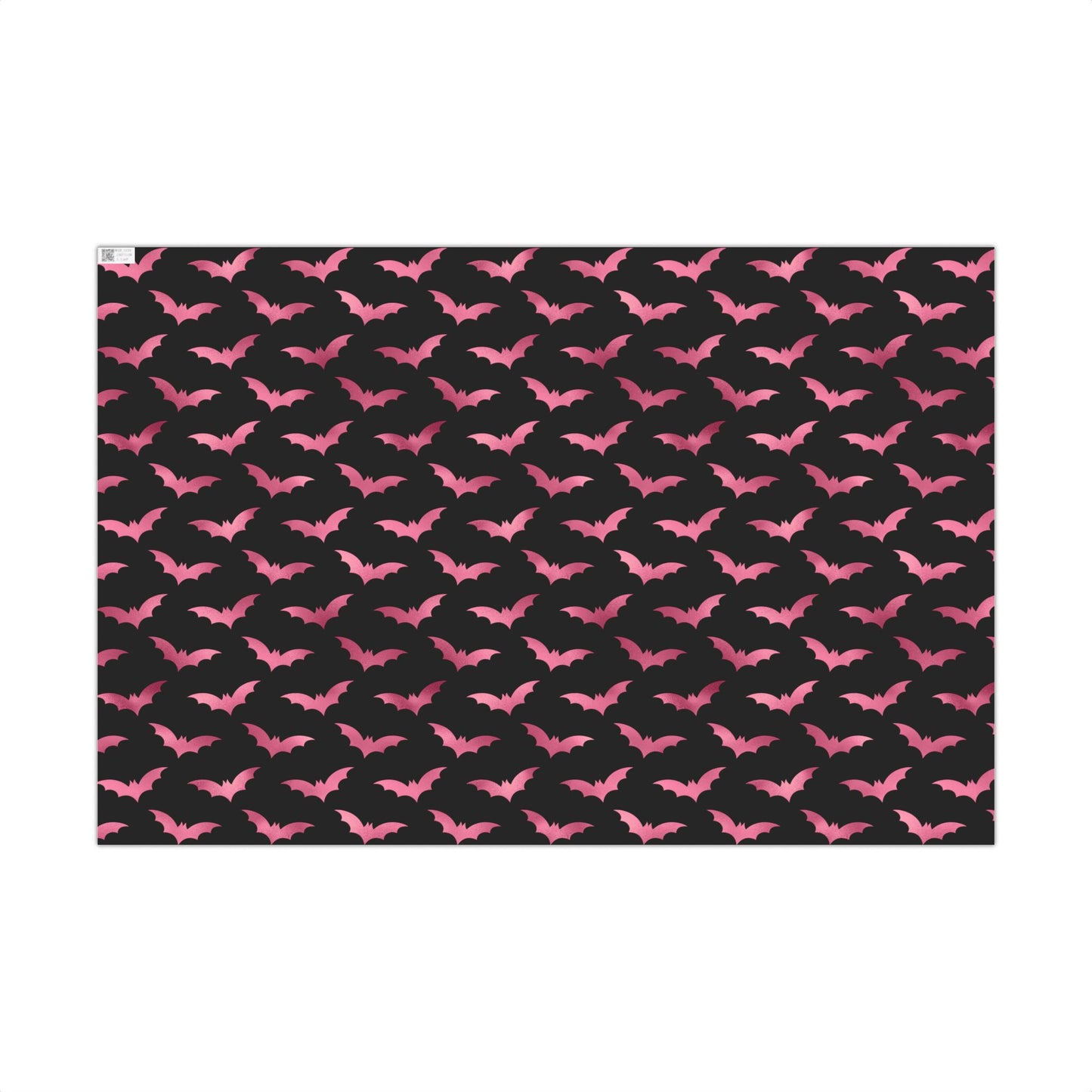 Pink Bats Halloween, Goth Christmas & Creepmas Glam Goth Black Eco-Friendly Gift Wrap Paper