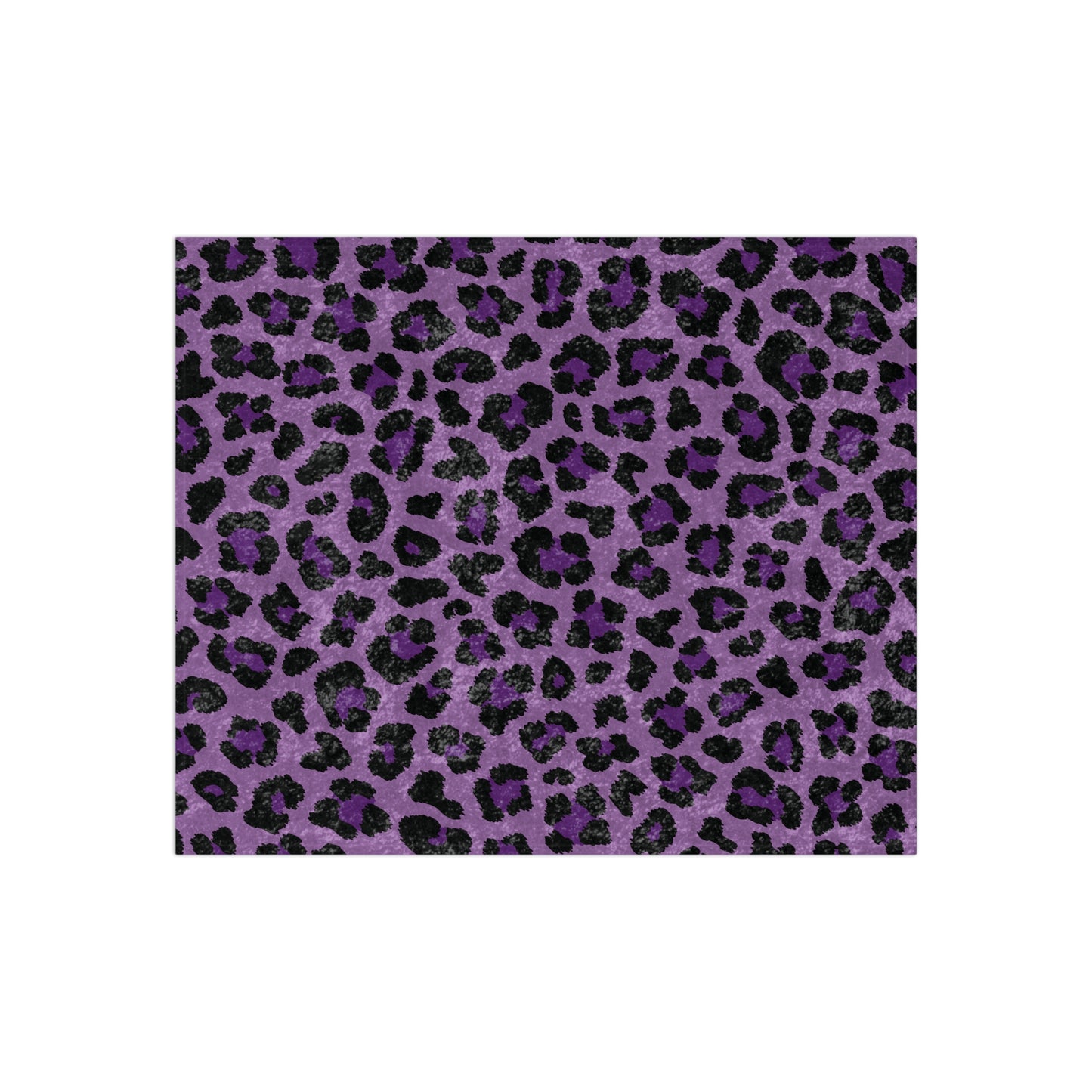 Purple Leopard Cheetah Spots Animal Print Crushed Velvet Blanket