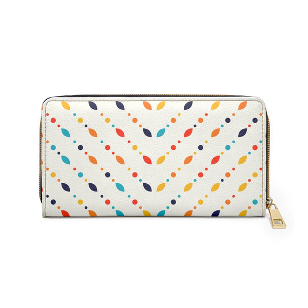 Retro Mid Century Mod Minimalist Multicolor Zipper Wallet | lovevisionkarma.com
