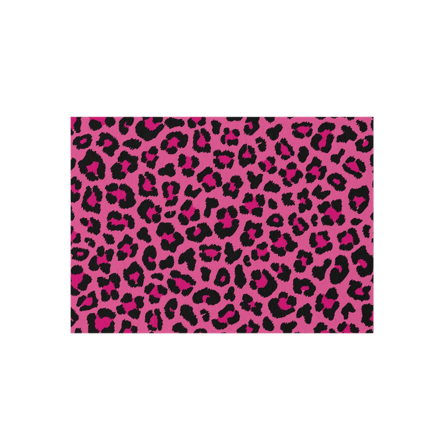 Pink Leopard Cheetah Animal Print Indoor/Outdoor Accent Rug