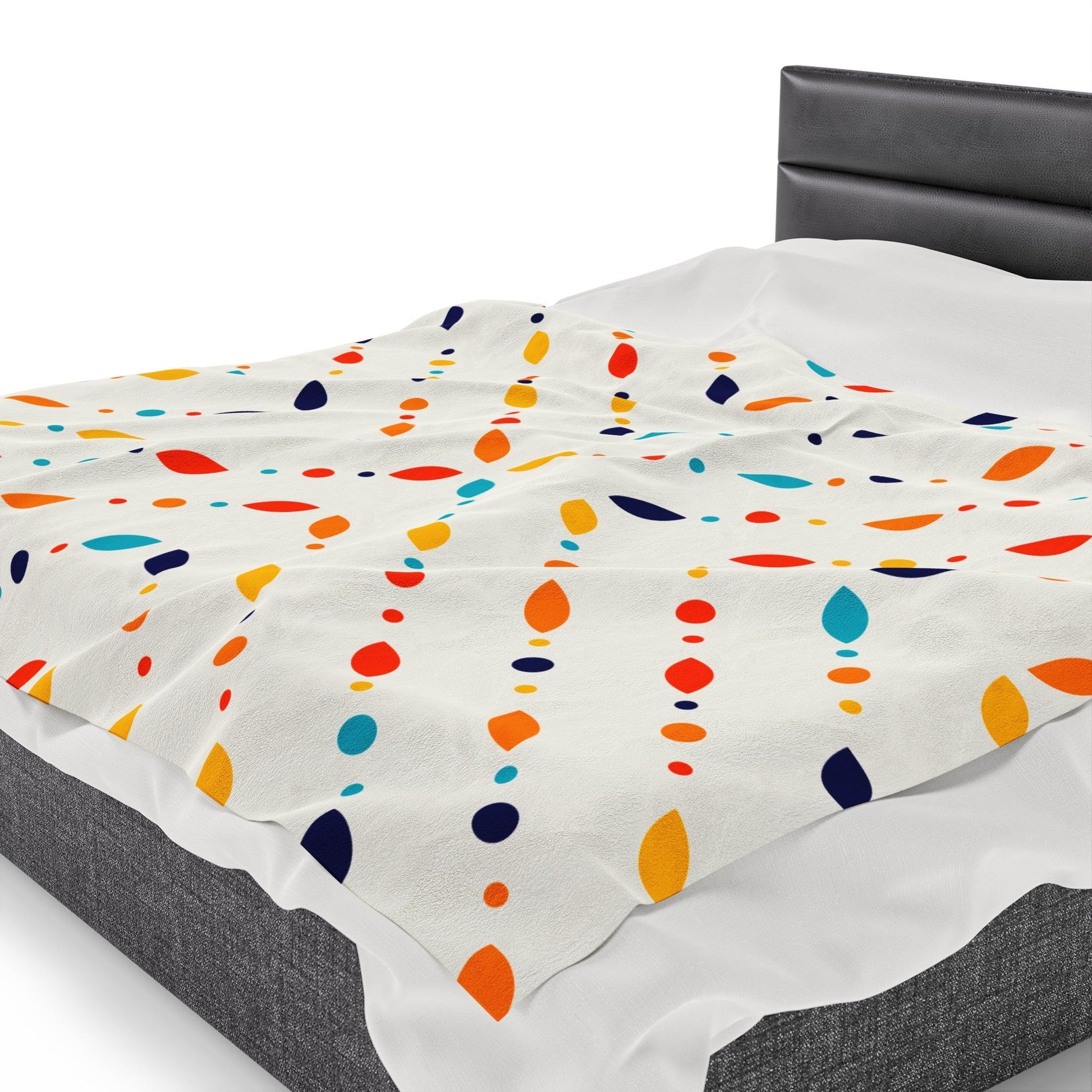 Retro Mid Century Mod Minimalist Colorful Velveteen Lightweight Blanket | lovevisionkarma.com