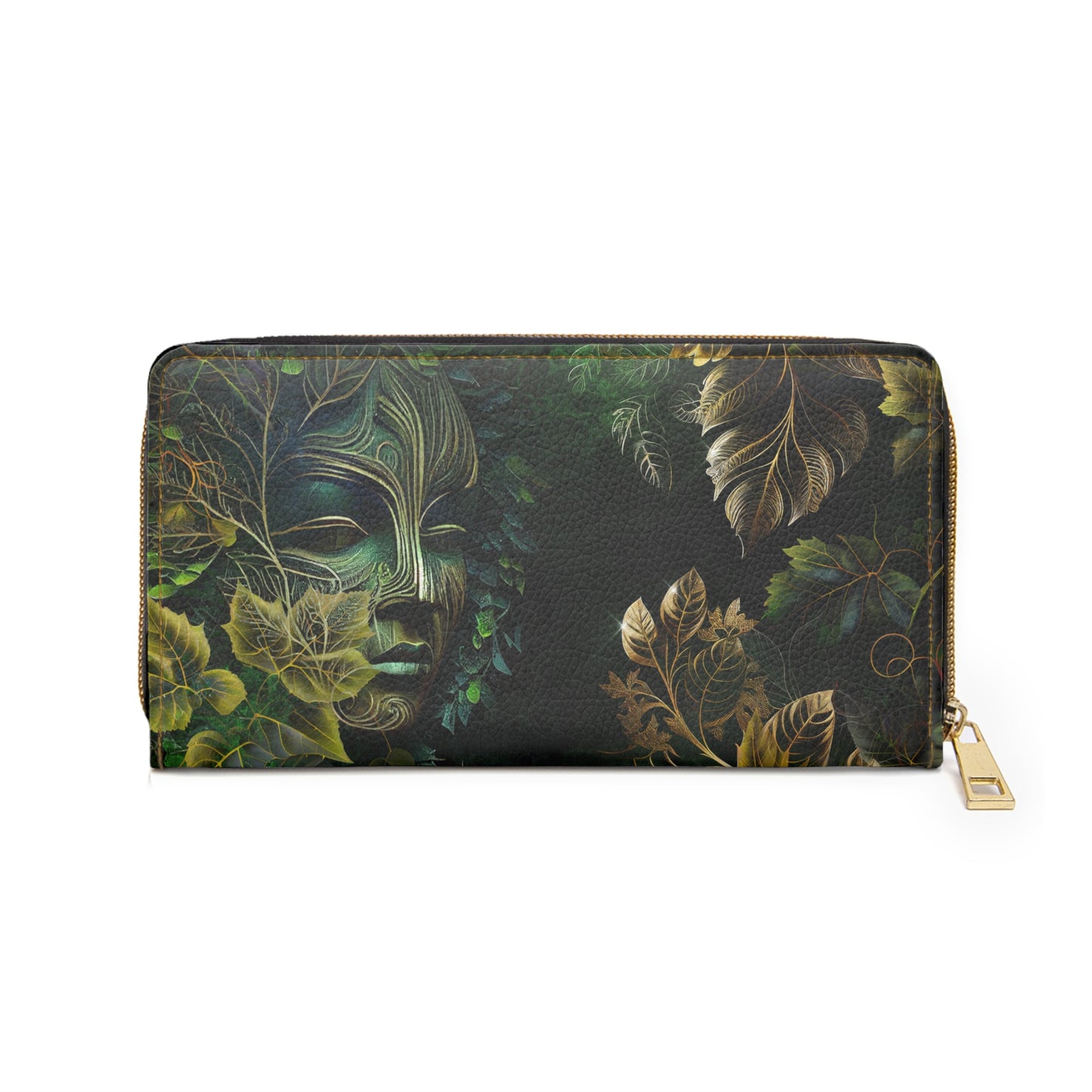 Magical Wood Nymph, Ethereal Forest Witch, Green Goddess Zipper Wallet