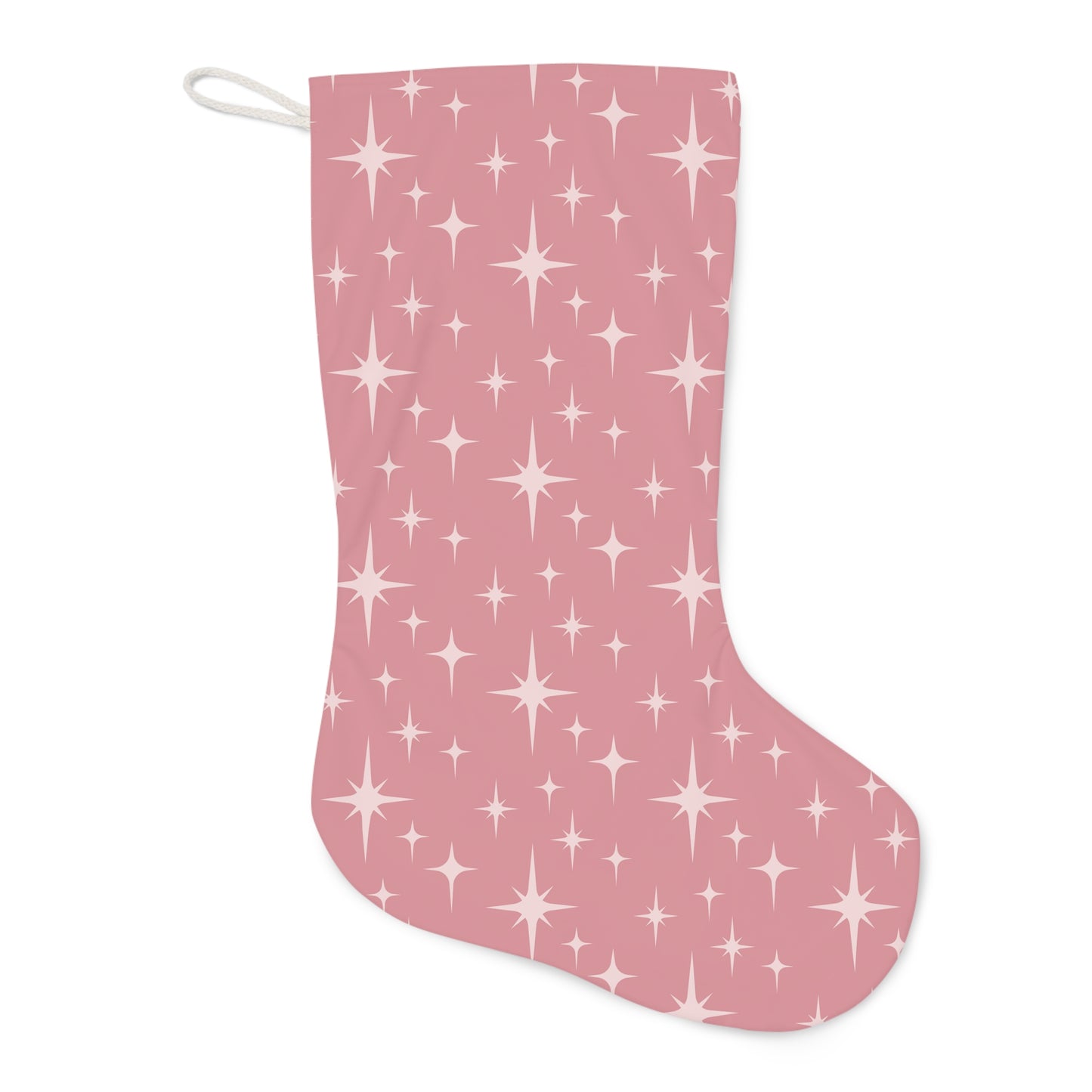 Retro 50s Atomic Starburst MCM Pink Mid Century Mod Christmas Stocking