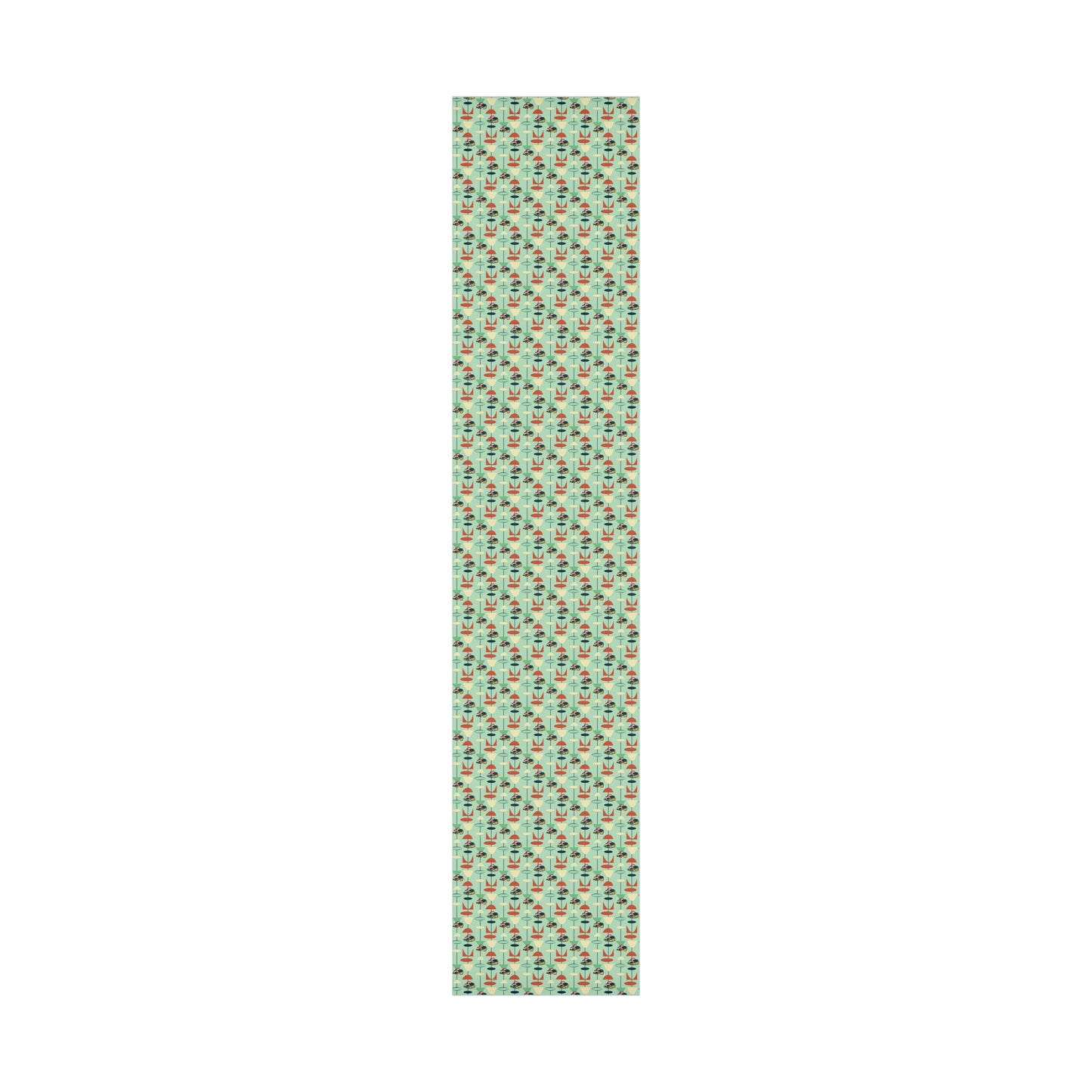 Retro 50's Atomic Cat Christmas Kitschy Mid Century Modern Green Eco-Friendly Wrapping Paper