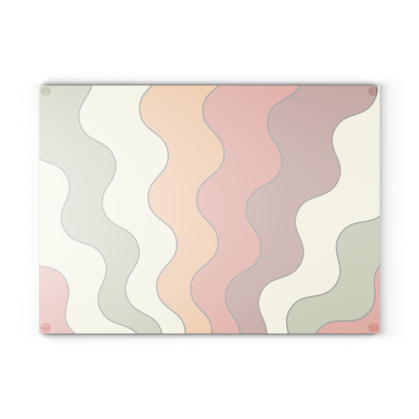 Groovy 60s 70s Retro Mid Century Mod Multicolor Glass Cutting Board