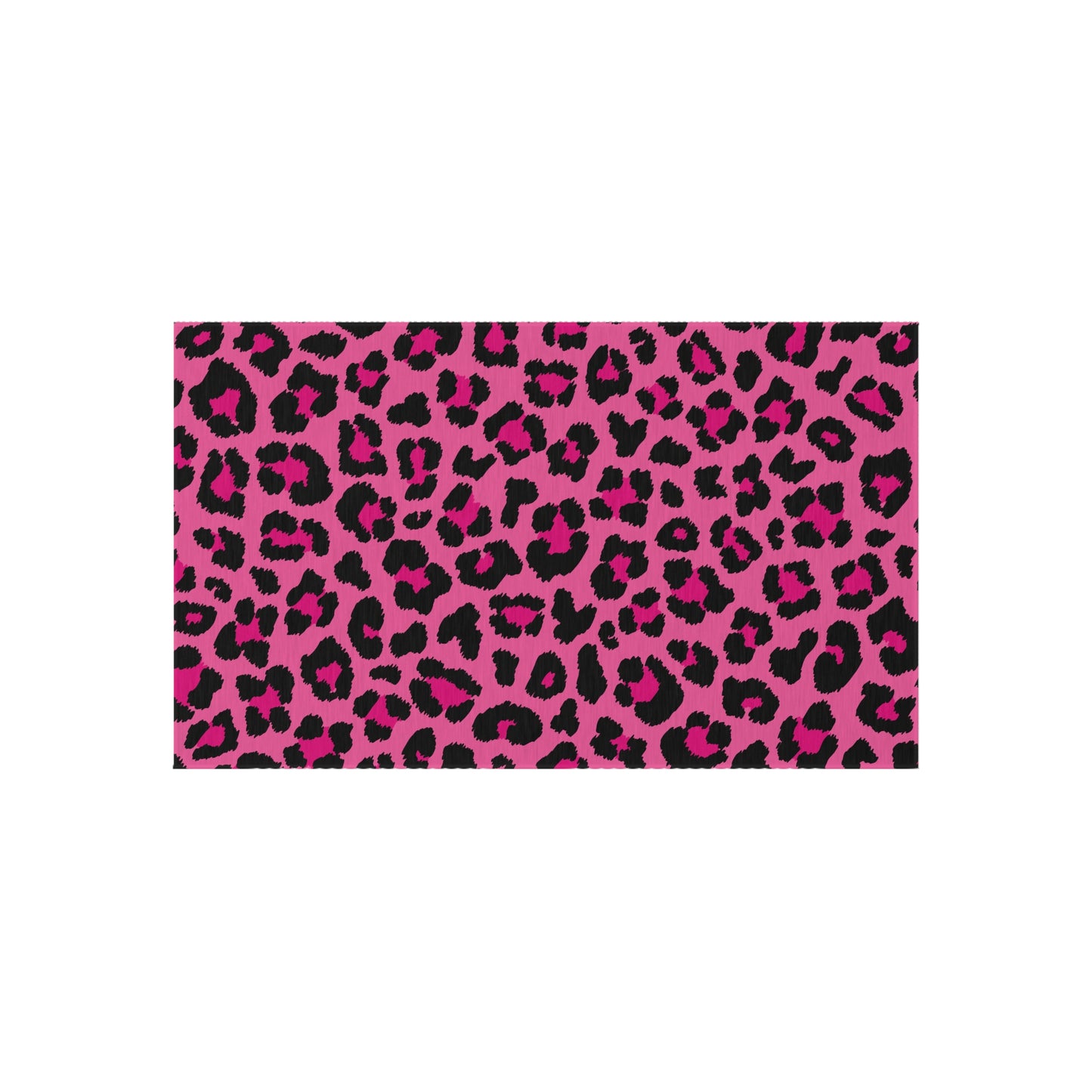 Pink Leopard Cheetah Animal Print Indoor/Outdoor Accent Rug