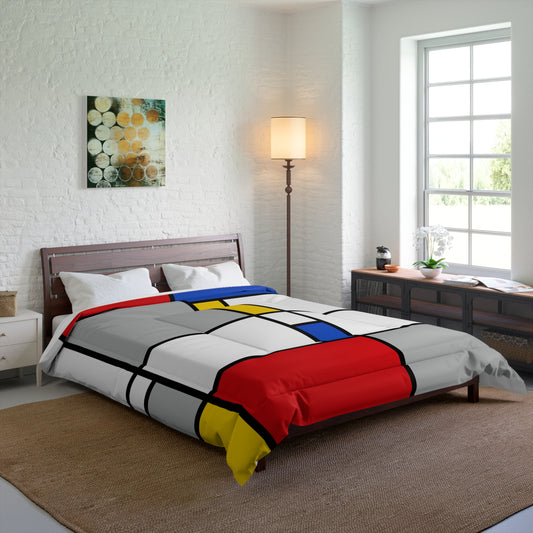 Retro MCM Mondrian Inspired Comforter