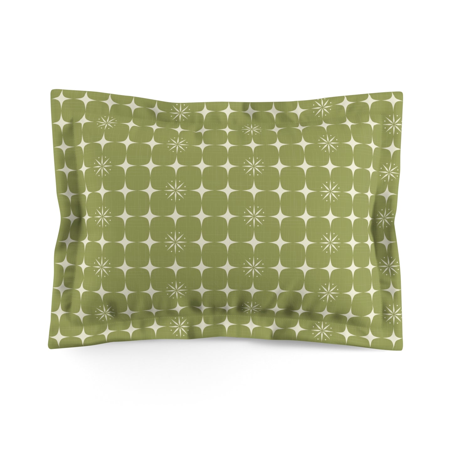 Retro 50's Atomic Starburst Mid Century Mod Green Pillow Sham