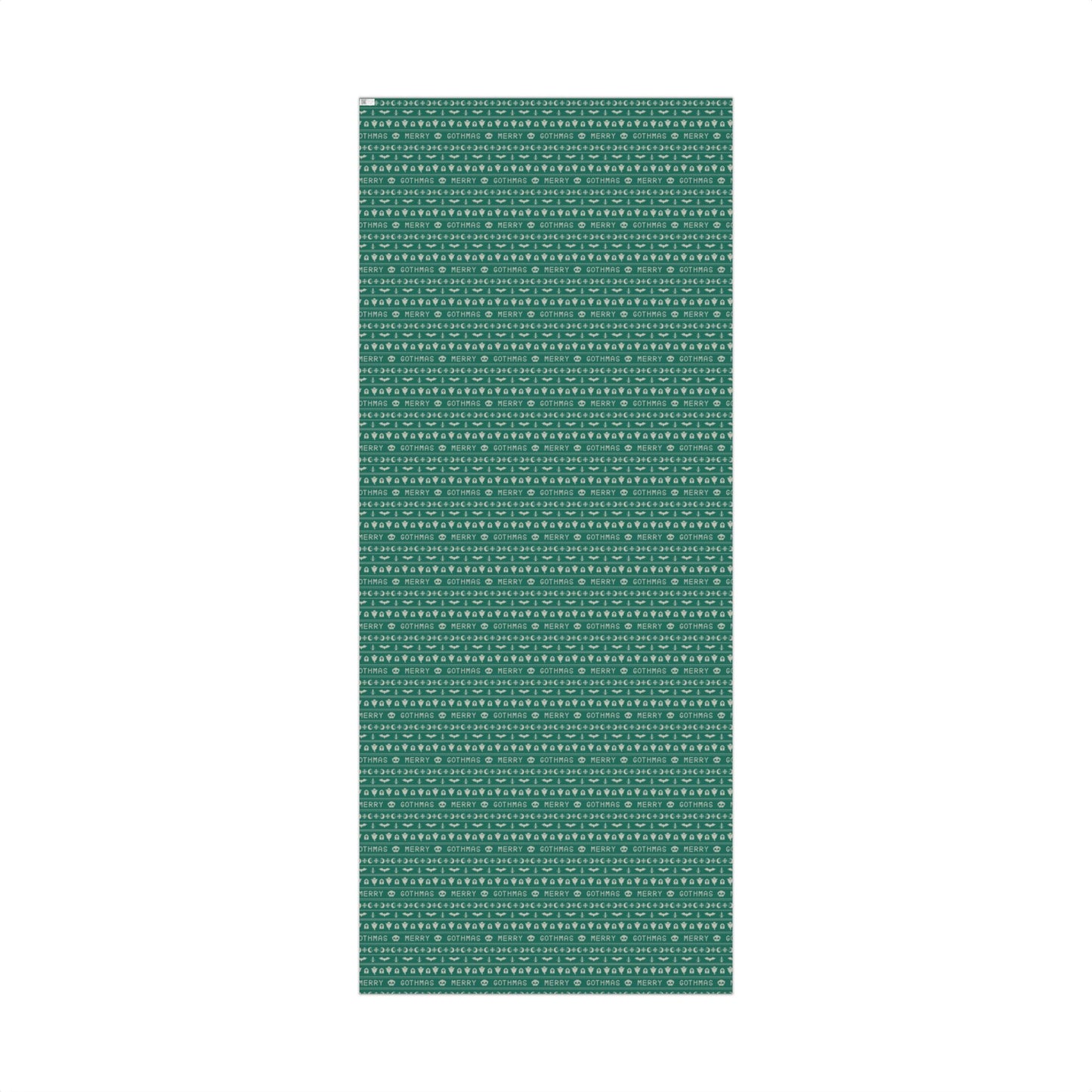 Goth Christmas Ugly Sweater Inspired, Gothmas & Kitschy Creepmas Green Eco-Friendly Holiday Gift Wrap