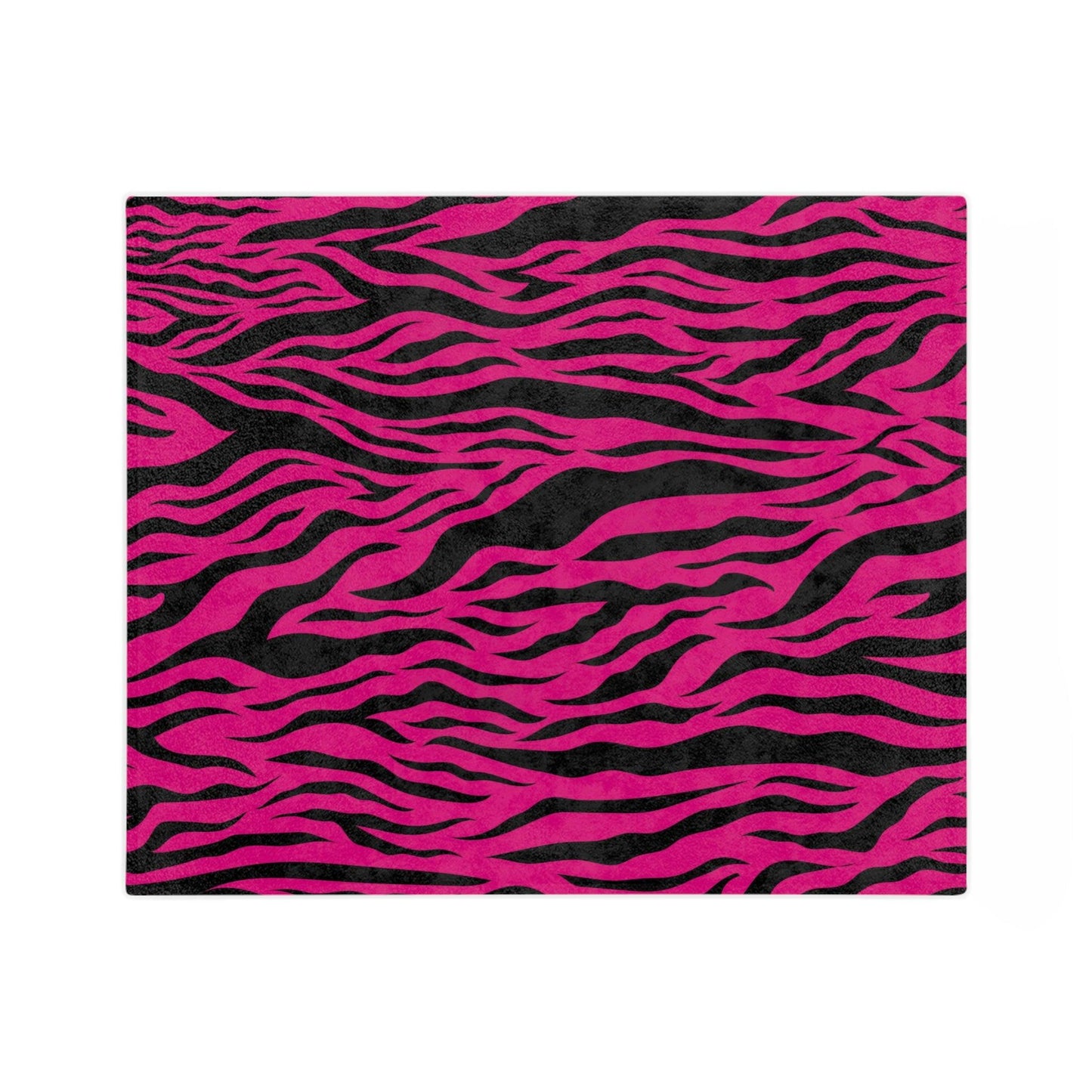 Pink Tiger Stripe Animal Print Velveteen Minky Blanket | lovevisionkarma.com