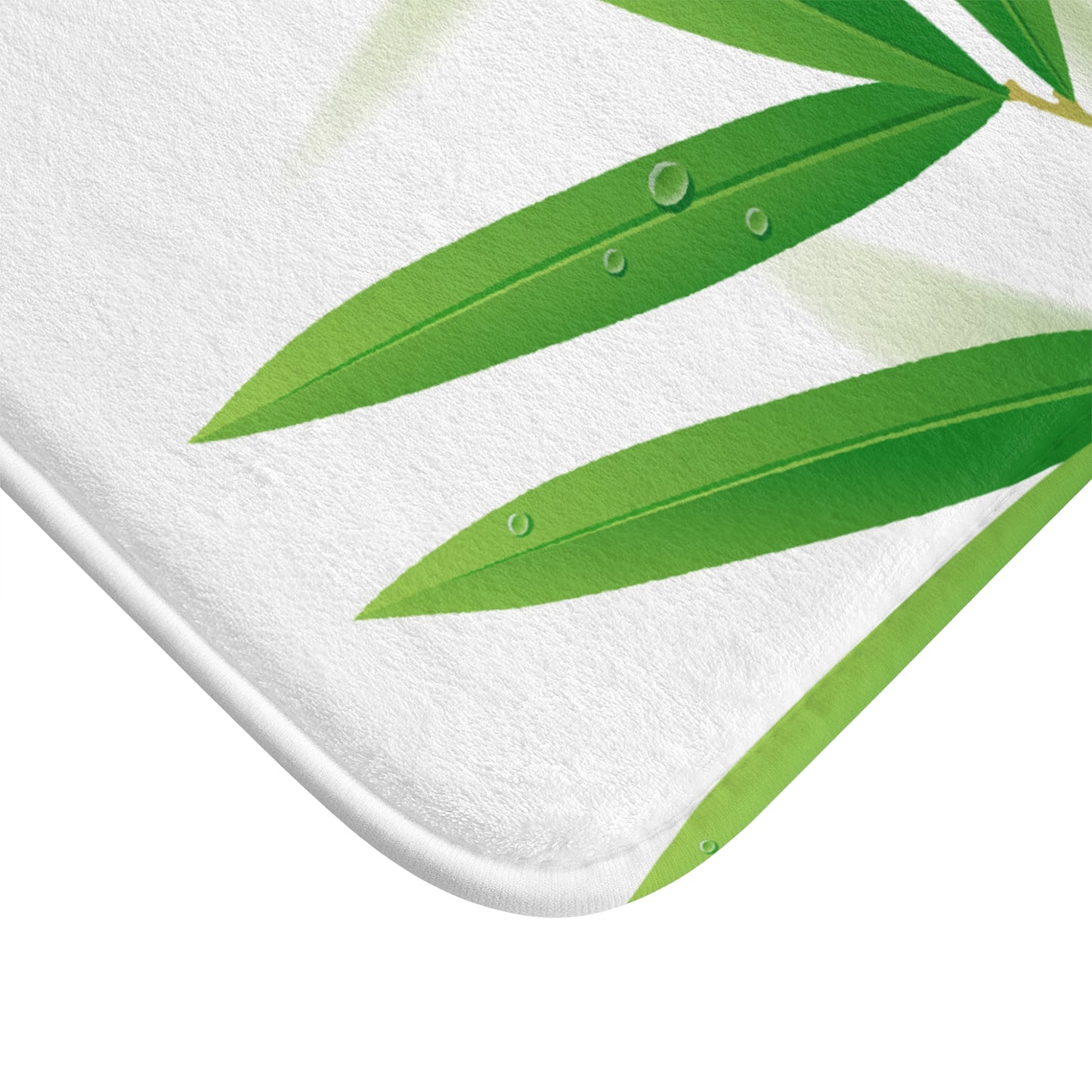 Bamboo Print Botanical Bath Mat