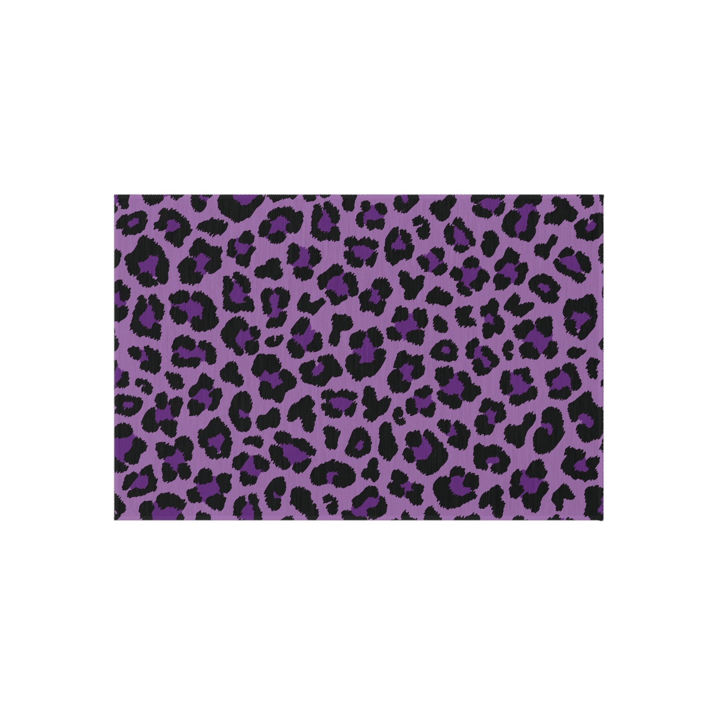 Purple Leopard Cheetah Animal Print Indoor/Outdoor Accent Rug