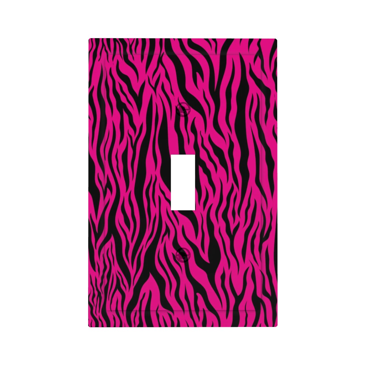 Pink & Black Tiger Stripe Animal Print MCM Single Toggle Light Switch Cover (1-Gang Wall Plate)