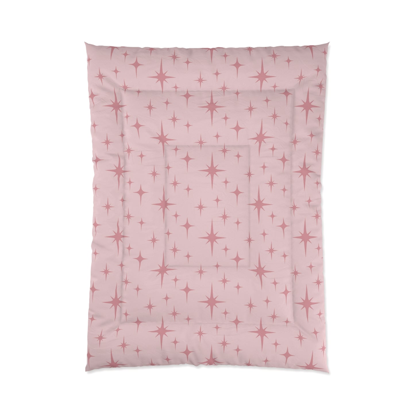 Retro 50s Atomic Starburst Mid Century Modern Vintage Pink Comforter